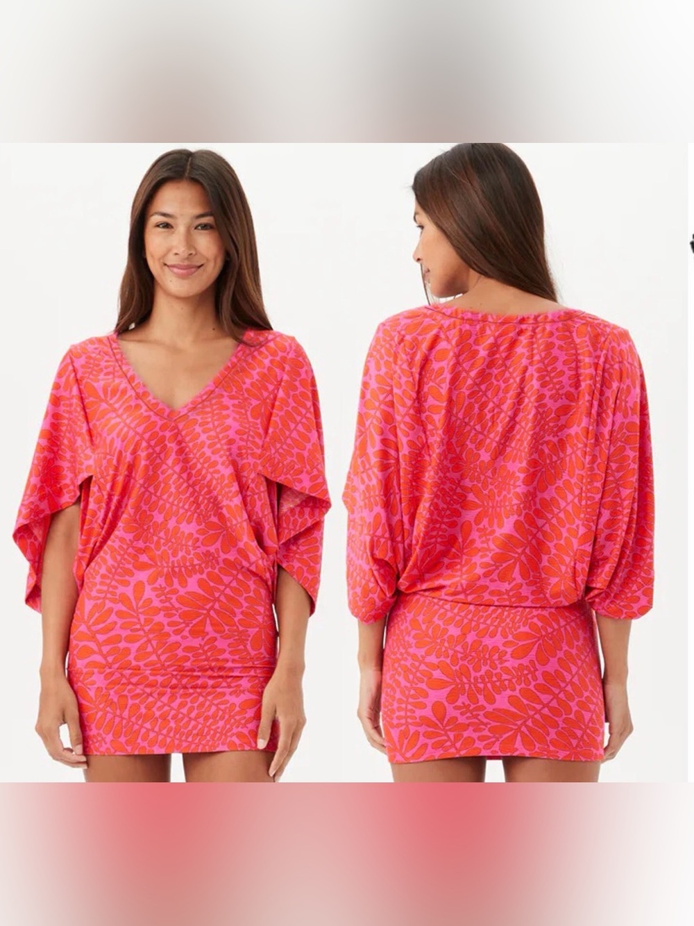 Trina Turk Pink and Red Floral Shift Dress
